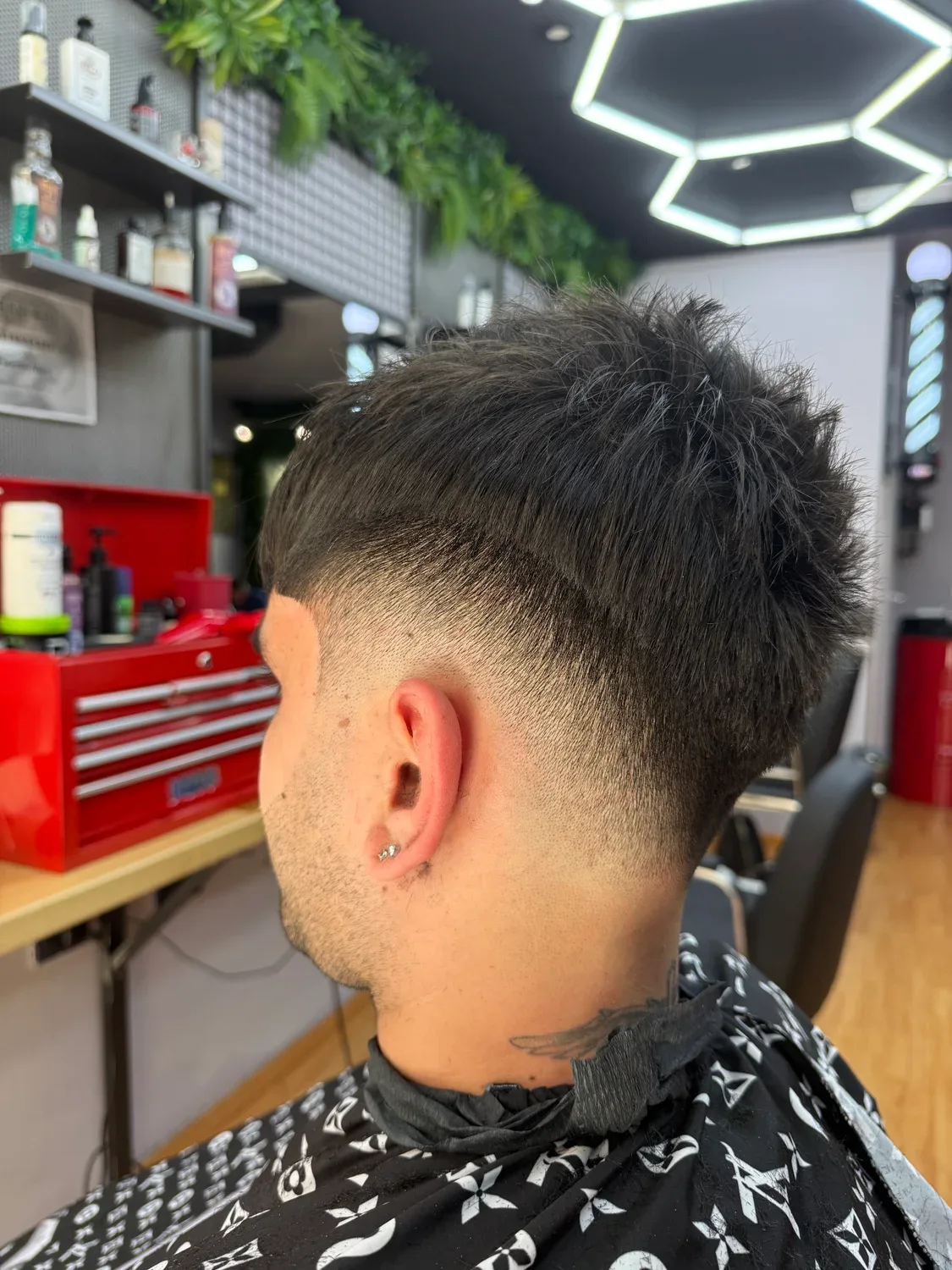 Dopo: Bowl cut + low fade · taglio uomo Hair Rich Olbia